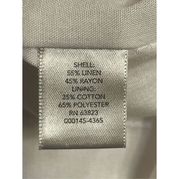 CJ Banks Maxi Skirt Size X (14) Natural Linen Blend Coastal Minimalist Hippie nw - Picture 7 of 7